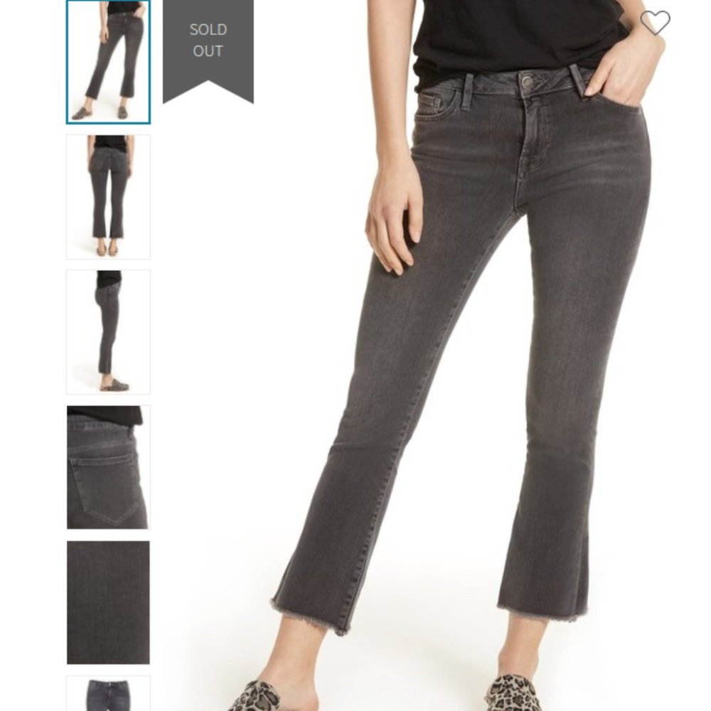 Free People Jeans High Waist Crop Raw Hem size 30